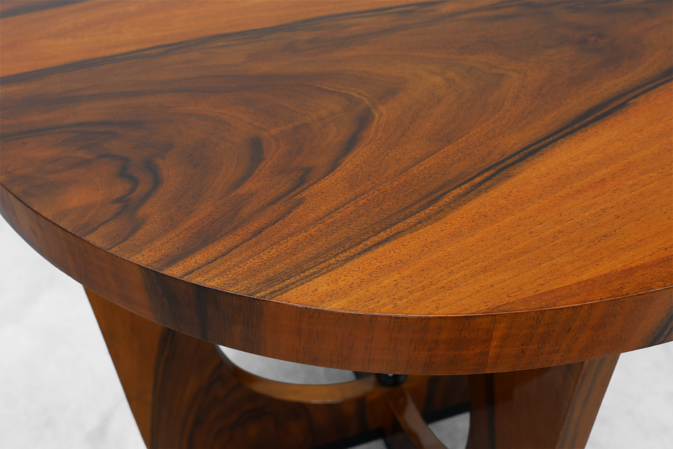 Round Art Deco side or coffee table in wood, France 1920sthumbnail